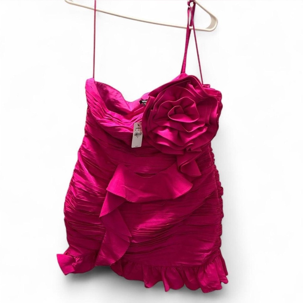 Express Fuchsia Pleated Dress size 14